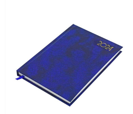 FIS A5 Diary 2024 English (Saturday &amp; Sunday Combined) Blue - Al Masam Stationery LLC