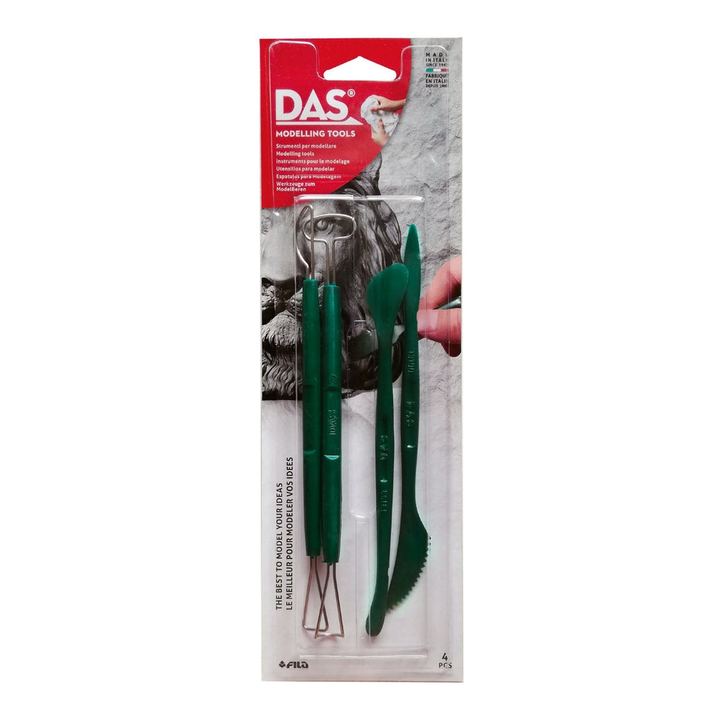 DAS Professional Modelling Tools 4-Piece Set – Clay & Sculpting Tools F068000-FP-01-88-0580-AMS43383-8000144043255