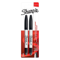 Sharpie Twin Tip Black Ink Permanent Marker 2 Pieces - Al Masam Stationery LLC