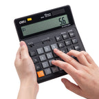 Deli 120-check Tax Calculator 12-digit Black - Al Masam Stationery LLC
