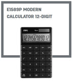 Deli Modern Calculator 12-digit - Al Masam Stationery LLC