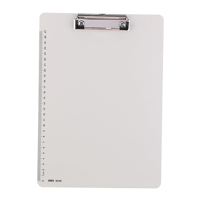 Deli Dual PP Low-profile Clip Board A4 White - Al Masam Stationery LLC Main image