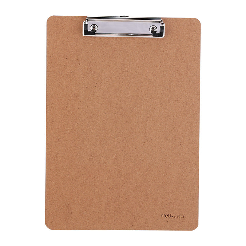 Deli MDF Low-profile Clip Board A4 - Al Masam Stationery LLC Main image