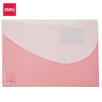 Deli 2P File Bag Snap FC 5C - Al Masam Stationery LLC