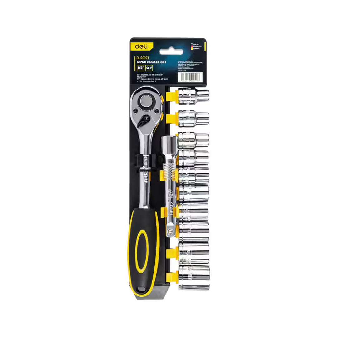 Deli Socket Wrench Set 1/2" Set - Al Masam Stationery LLC Main image