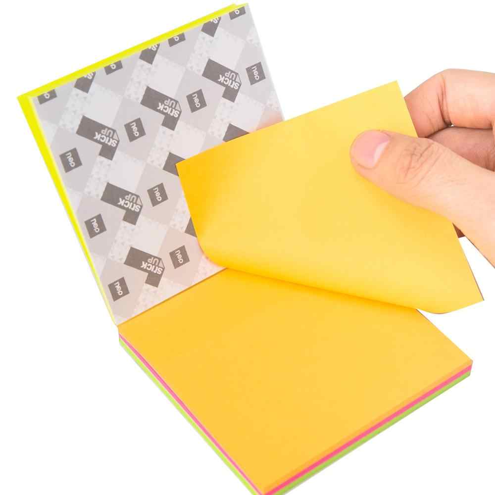 Deli Flip Sticky Notes 76x76mm 3''x3'' 4x25 - Al Masam Stationery LLC