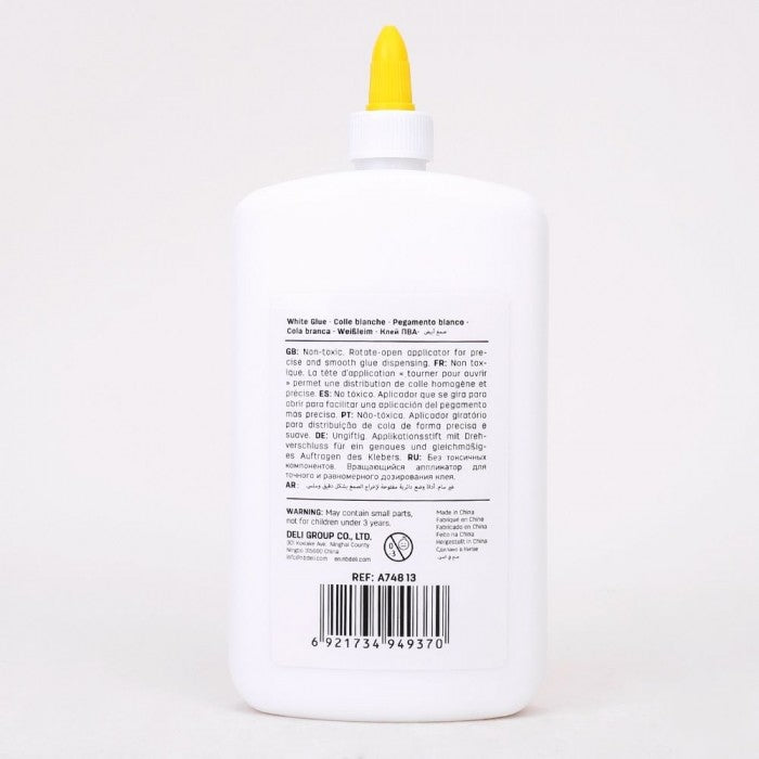 Deli White Glue 500ml - Al Masam Stationery LLC