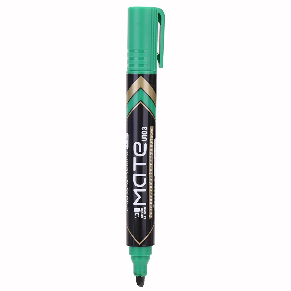 Deli Permanent Marker Chisel 1.5-5mm Green - (EU10350) - Al Masam Stationery LLC