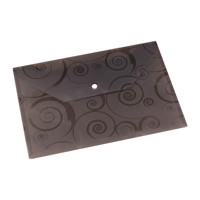 Deli Deco File Bag Snap A4 5C Translucent - Al Masam Stationery LLC Main image