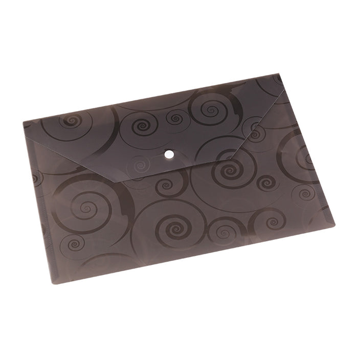 Deli Deco File Bag Snap A4 5C Translucent - Al Masam Stationery LLC