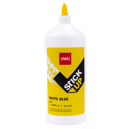 Deli White Glue 1000ml - Al Masam Stationery LLC Main image