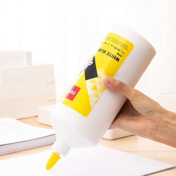 Deli White Glue 1000ml - Al Masam Stationery LLC