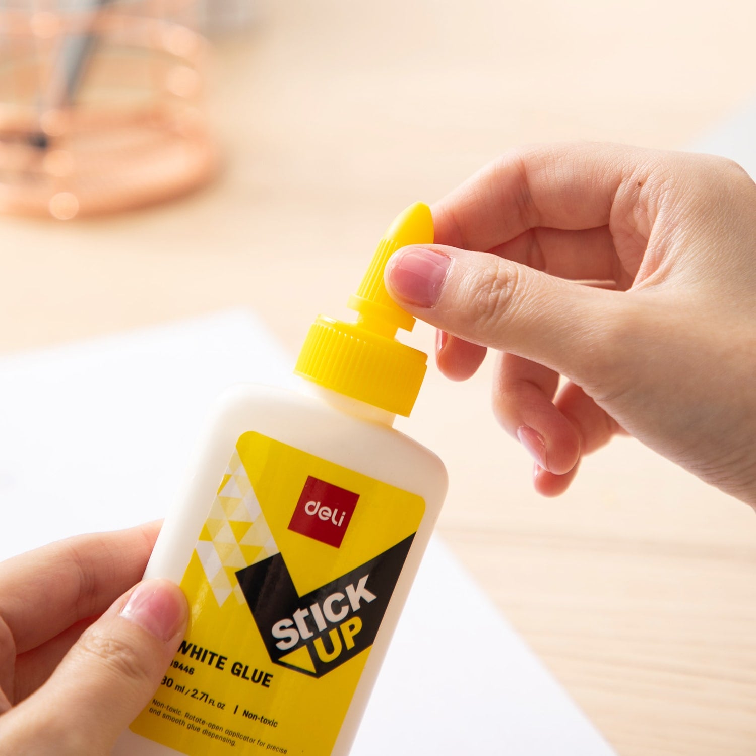 Deli White Glue 120ml - Al Masam Stationery LLC