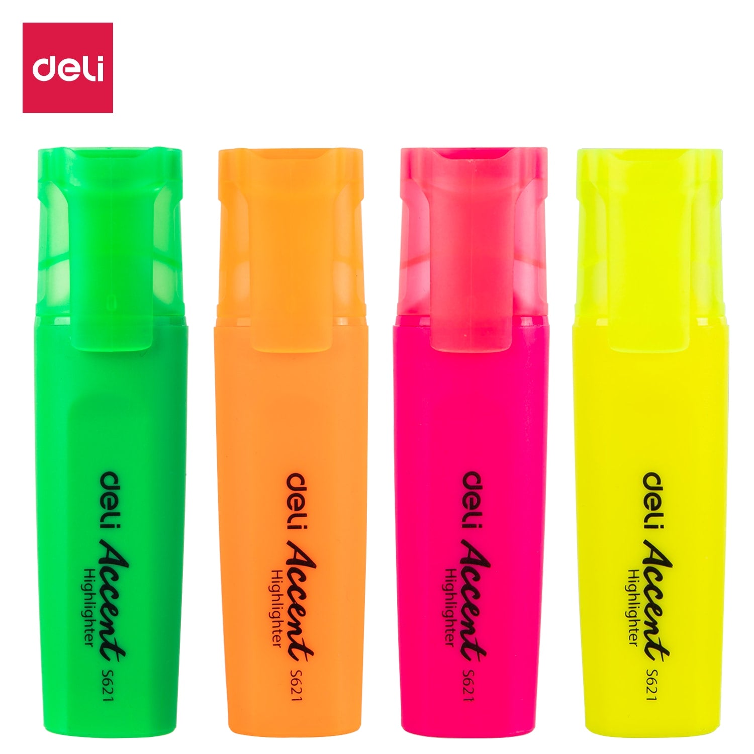 Deli Highlighter Chisel 1-5mm 4 Colours - Al Masam Stationery LLC Main image