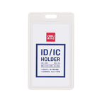 Deli ABS Name Badge Vertical 54×89mm White - Al Masam Stationery LLC