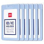 Deli ABS Name Badge Vertical 54×89mm White - Al Masam Stationery LLC
