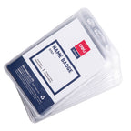 Deli PVC Lanyard Name Badge Vertical 68×95mm - Al Masam Stationery LLC