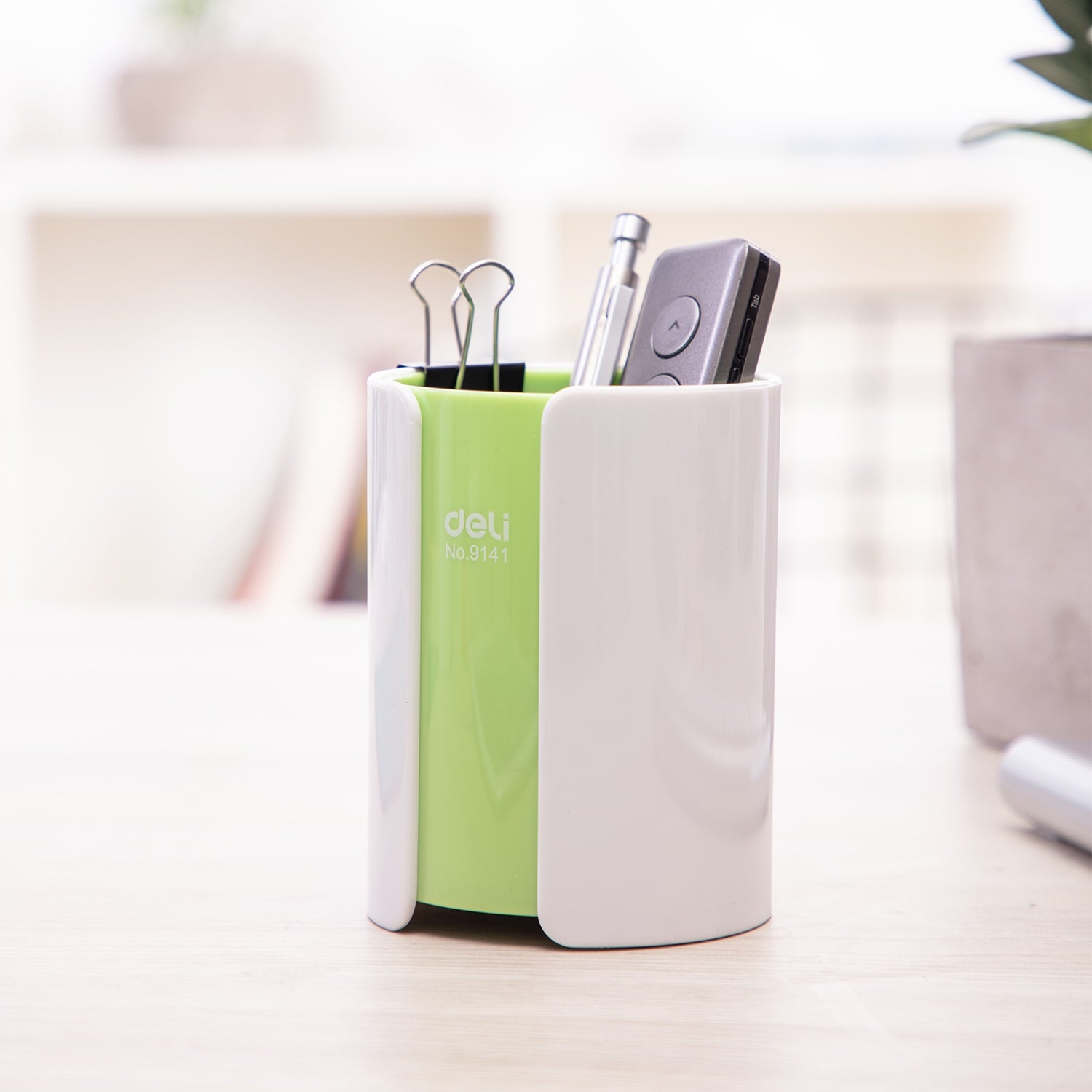 Deli PS Dual Color Pen Holder 82x106mm - Al Masam Stationery LLC