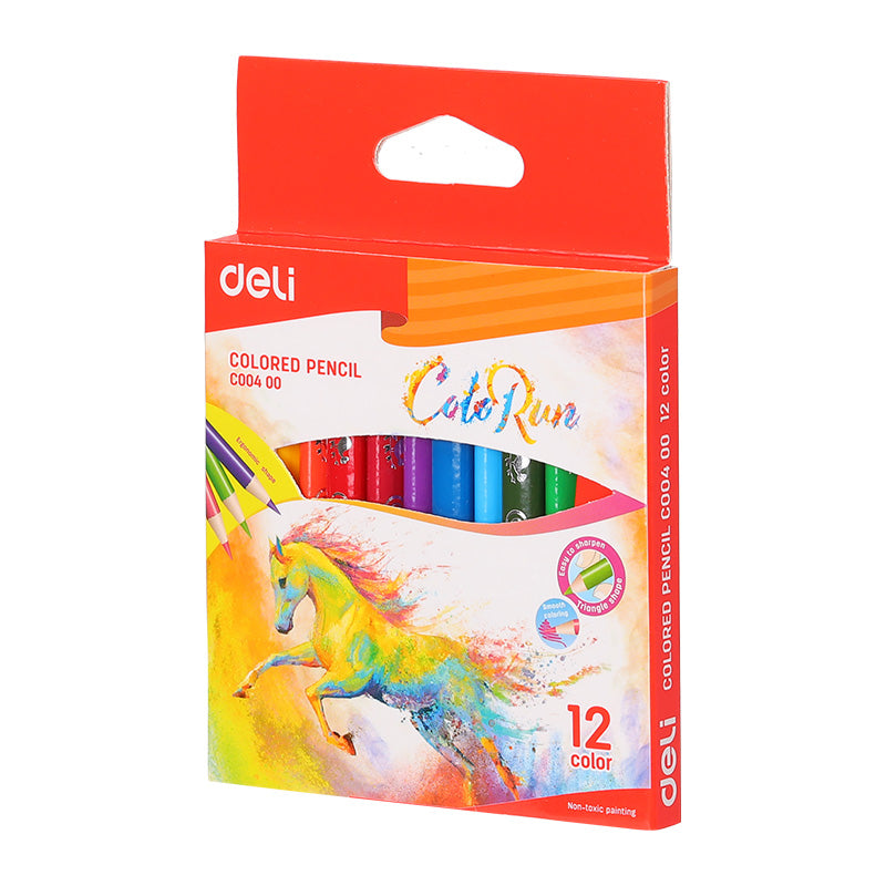 Deli Mini Colored Pencil 120mm 12C - Al Masam Stationery LLC Main image