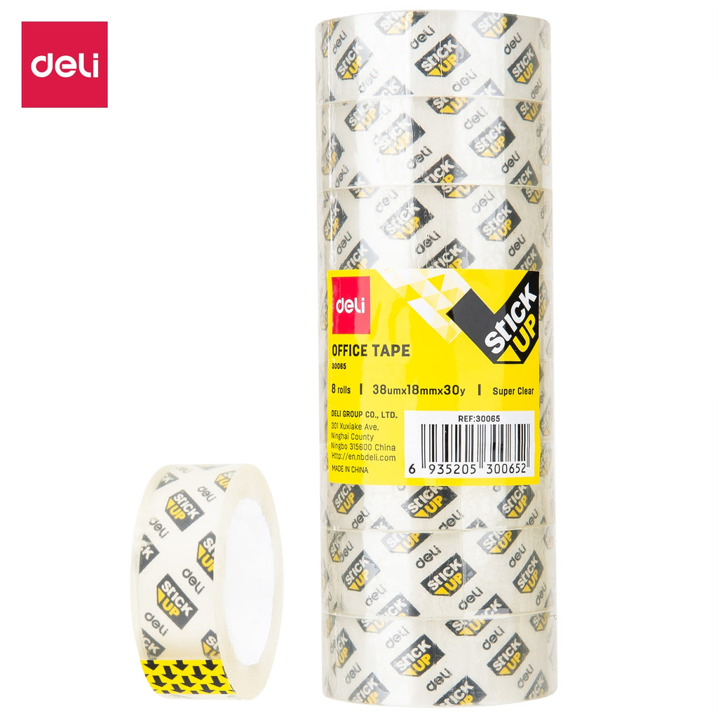 Deli Super Clear Office Tape 18mmx27m - Al Masam Stationery LLC