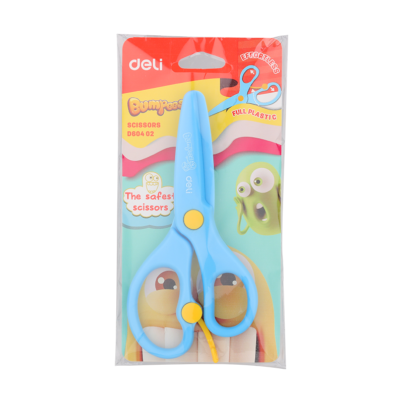 Deli Plastic Scissors 130mm Safe - Al Masam Stationery LLC Main image