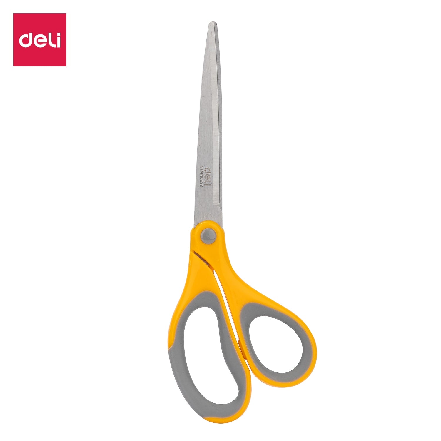 Deli Soft-touch Scissors 210mm Yellow - Al Masam Stationery LLC Main image