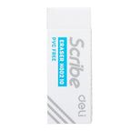 Deli Scribe Eraser 54×20×10mm White - Al Masam Stationery LLC