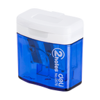 Deli 2-hole Sharpener w/canister 23°18° 7mm 3C - Al Masam Stationery LLC