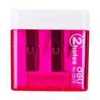 Deli 2-hole Sharpener w/canister 23°18° 7mm 3C - Al Masam Stationery LLC
