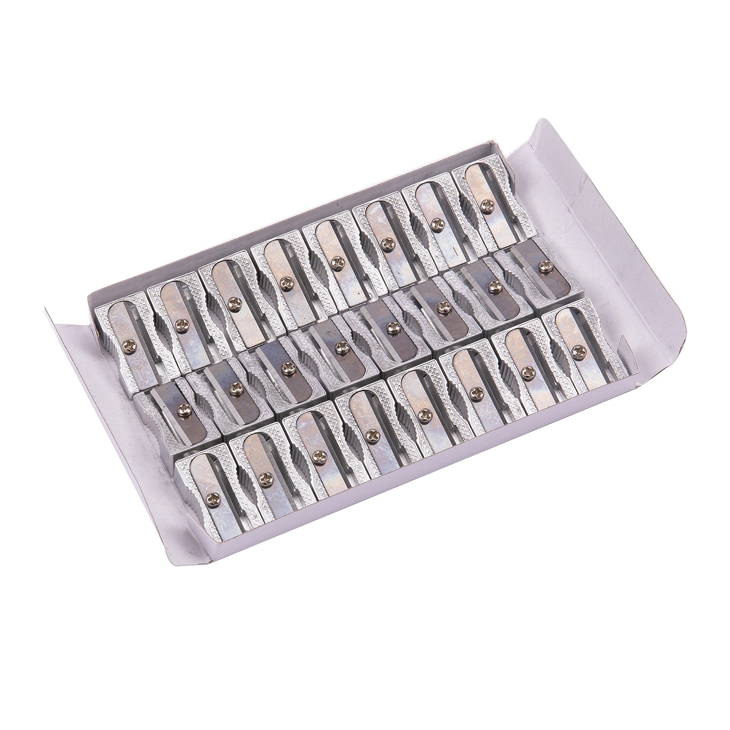 Deli Alu. 1-hole Sharpener 7mm Silver - Al Masam Stationery LLC
