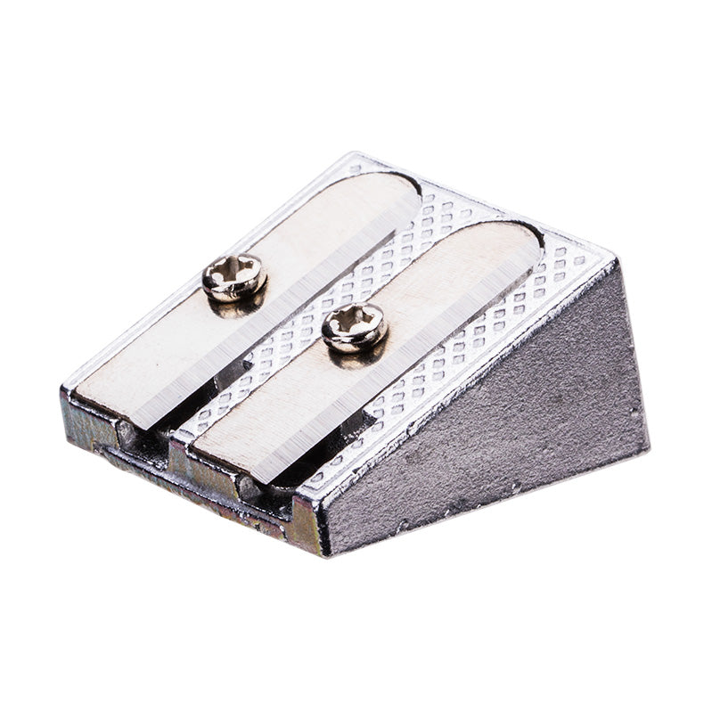 Deli Alu. 2-hole Sharpener 7mm 12mm Silver - Al Masam Stationery LLC