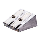 Deli Alu. 2-hole Sharpener 7mm 12mm Silver - Al Masam Stationery LLC