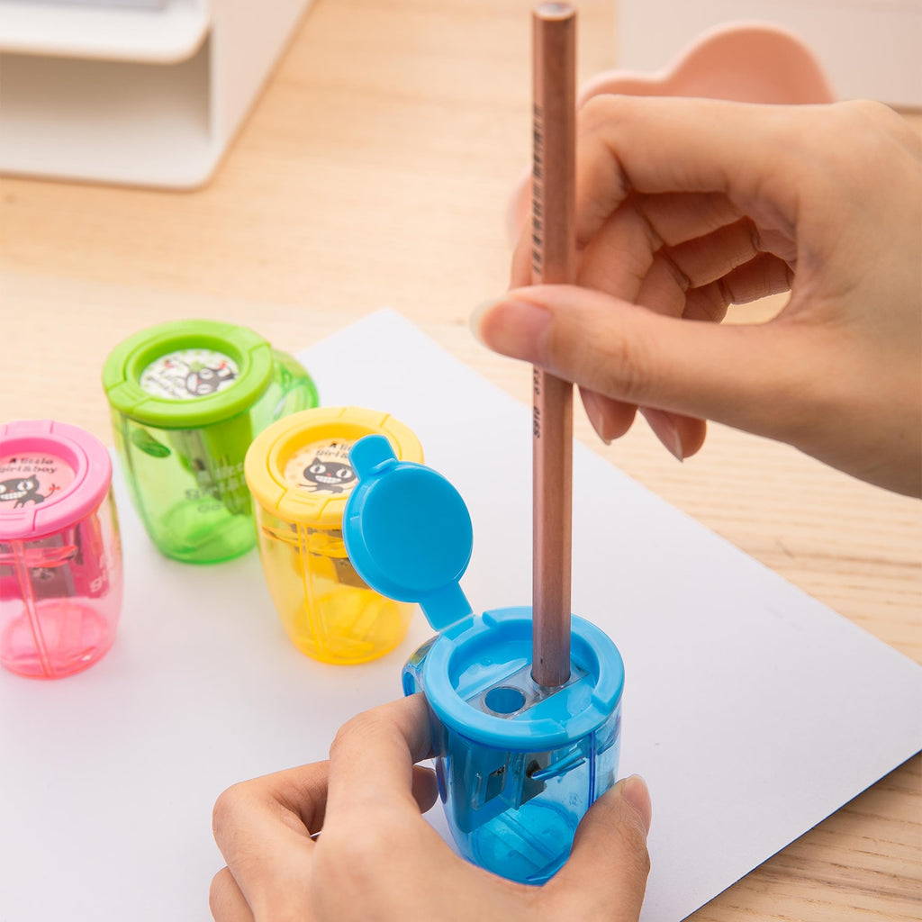 Deli Cup 2-hole Sharpener w/canister 23°18° 7mm 3C - Al Masam Stationery LLC