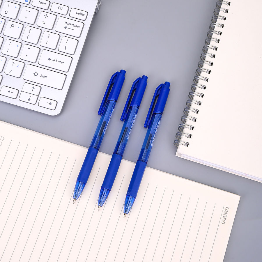 Deli Ball Point Pen Bullet tip 0.7mm - (Blue) - (EQ02330) - Al Masam Stationery LLC