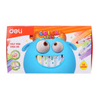 Deli Color Kids Felt Pen Washable 1.0-5.0mm 12C - Al Masam Stationery LLC