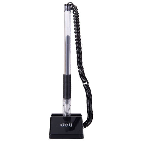 Deli  Desk Pen Stand Gel Pen 0.5mm Black - (E6791) - Al Masam Stationery LLC Main image