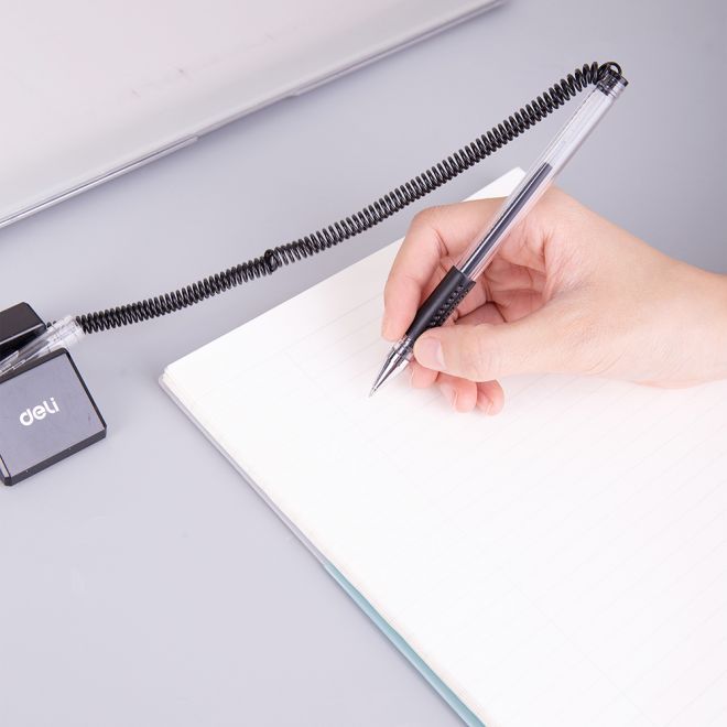 Deli  Desk Pen Stand Gel Pen 0.5mm Black - (E6791) - Al Masam Stationery LLC