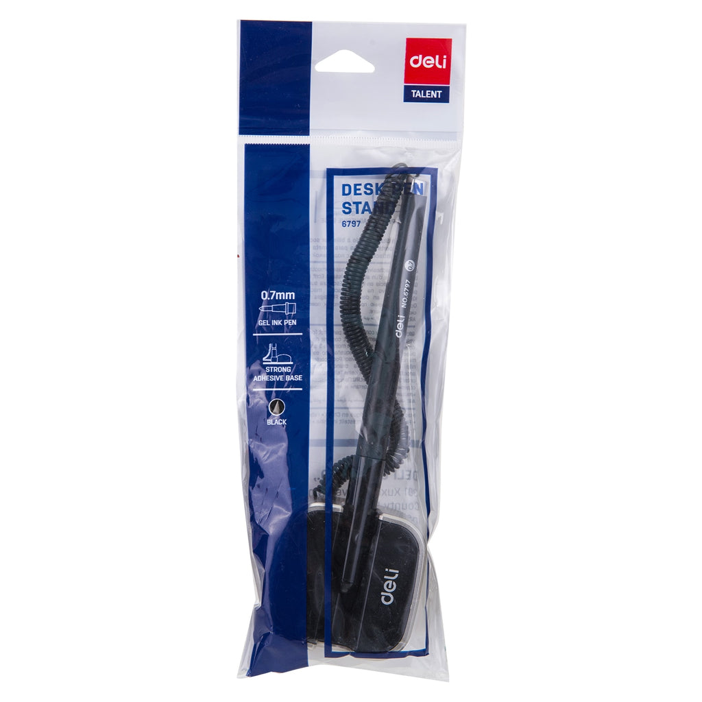 Deli  Desk Pen Stand Gel Pen 0.7mm Black - Al Masam Stationery LLC