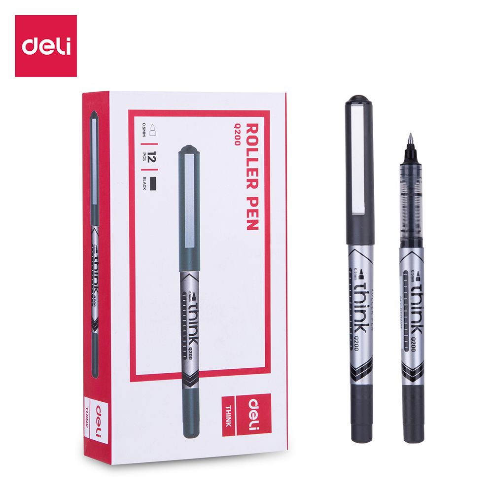 Deli Roller Pen 0.5mm Black - Al Masam Stationery LLC Main image