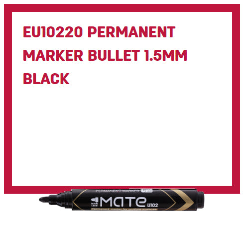 Deli Permanent Marker Bullet 1.5mm Black - (EU10220) Secondary image