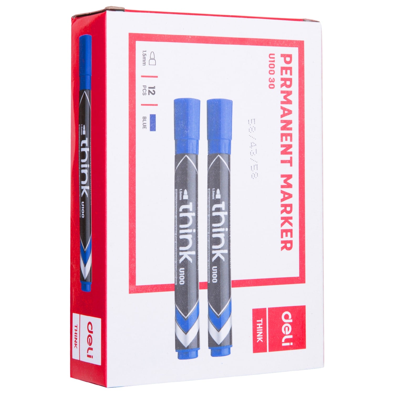 Deli Permanent Marker Bullet 1.5mm Blue - (EU10030) - Al Masam Stationery LLC Main image
