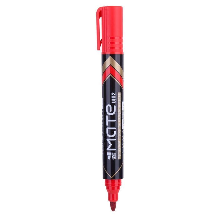 Deli Permanent Marker Bullet 1.5mm Red - Al Masam Stationery LLC