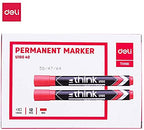 Deli Permanent Marker Bullet 1.5mm Red - Al Masam Stationery LLC