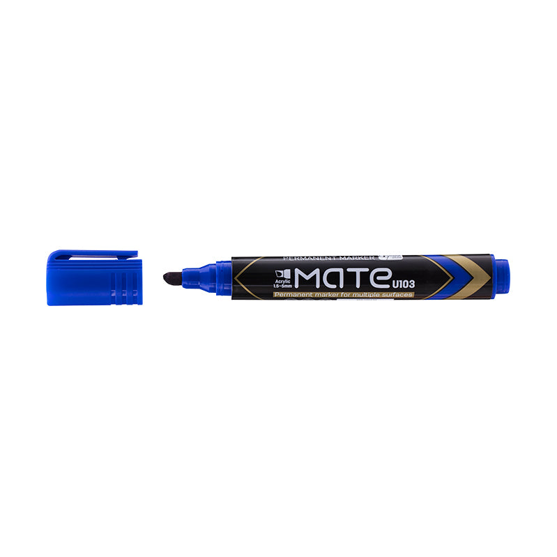 Deli Permanent Marker Chisel 1.5-5mm Black Blue Red Green - Al Masam Stationery LLC