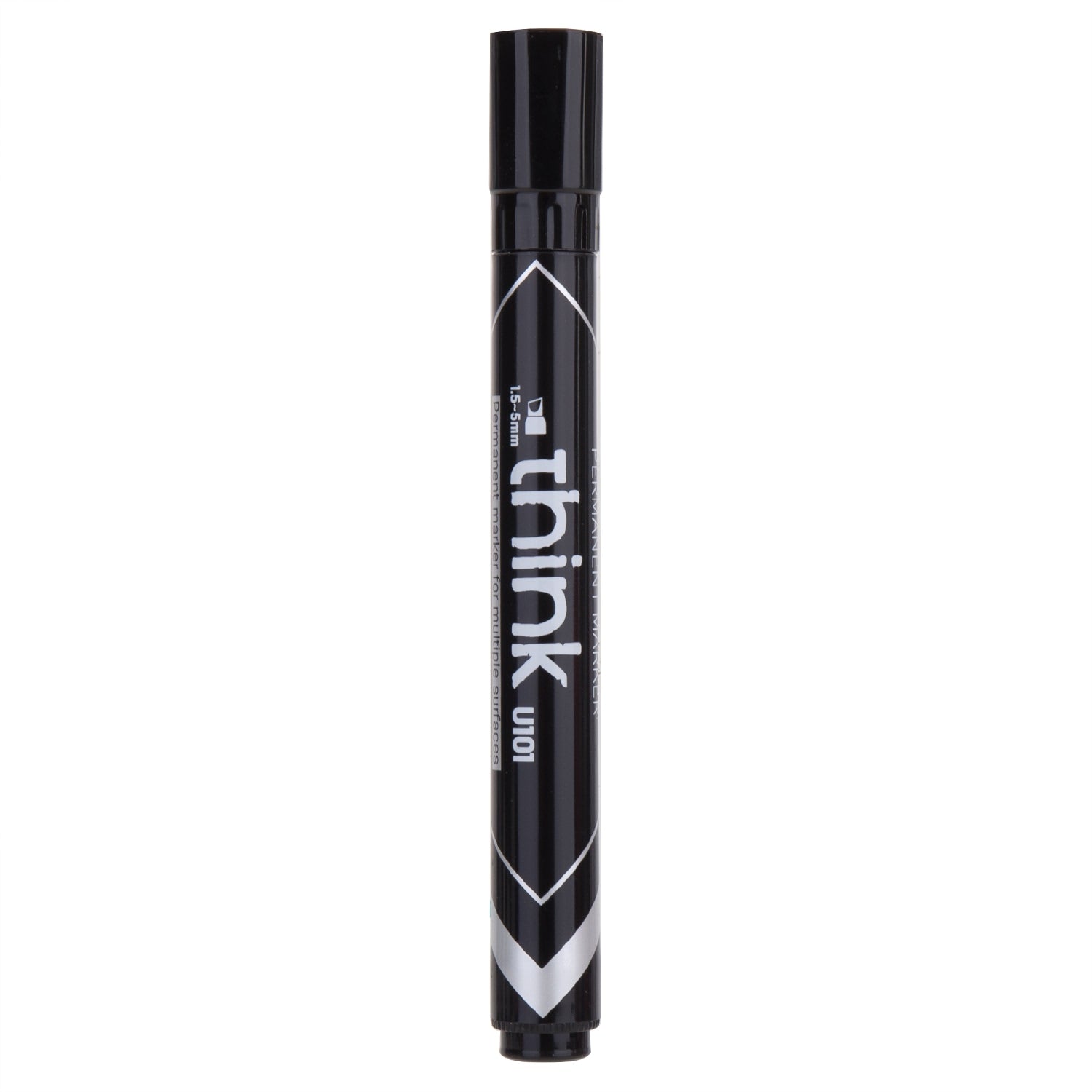 Deli Permanent Marker Chisel 1.5-5mm Black - (EU10120) - Al Masam Stationery LLC