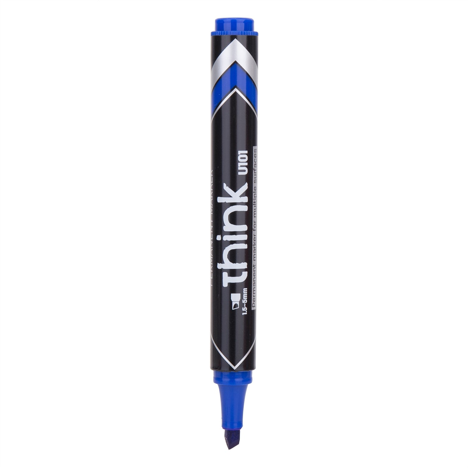 Deli Permanent Marker Chisel 1.5-5mm Blue - (EU10130) Secondary image