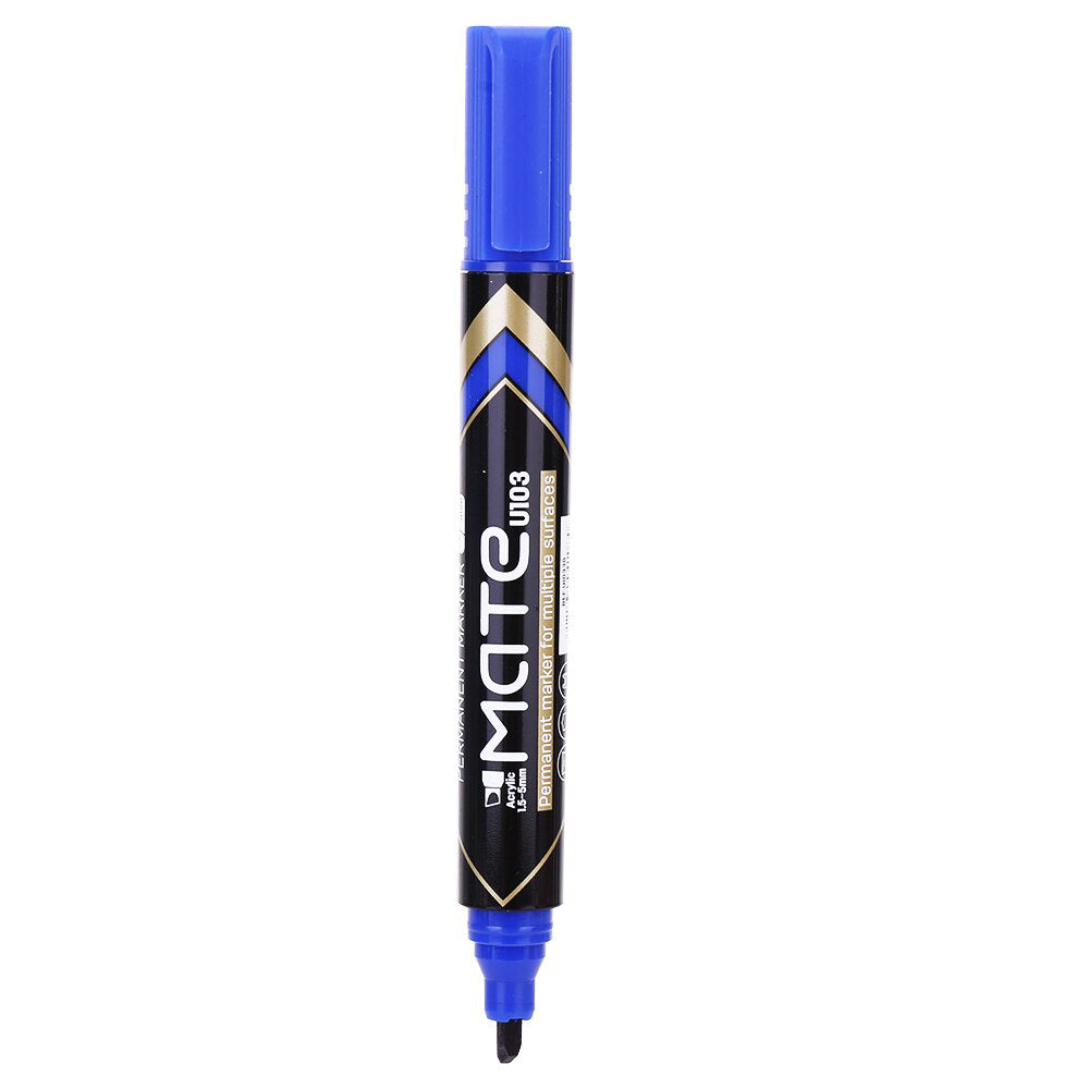 Deli Permanent Marker Chisel 1.5-5mm Blue - (EU10330) - Al Masam Stationery LLC Main image