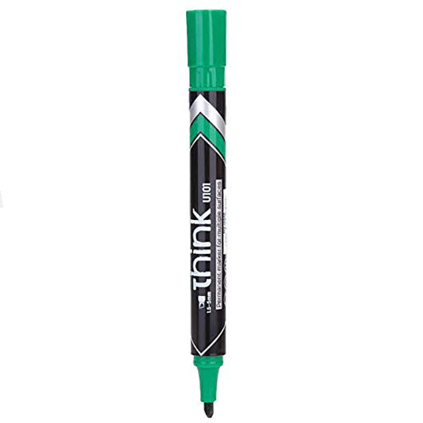 Deli Permanent Marker Chisel 1.5-5mm Green - (EU10150) - Al Masam Stationery LLC Main image