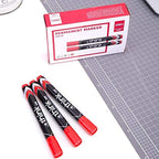 Deli Permanent Marker Chisel 1.5-5mm Red - (EU10140) - Al Masam Stationery LLC