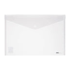 Deli File Bag Snap FC 2C Translucent - Al Masam Stationery LLC